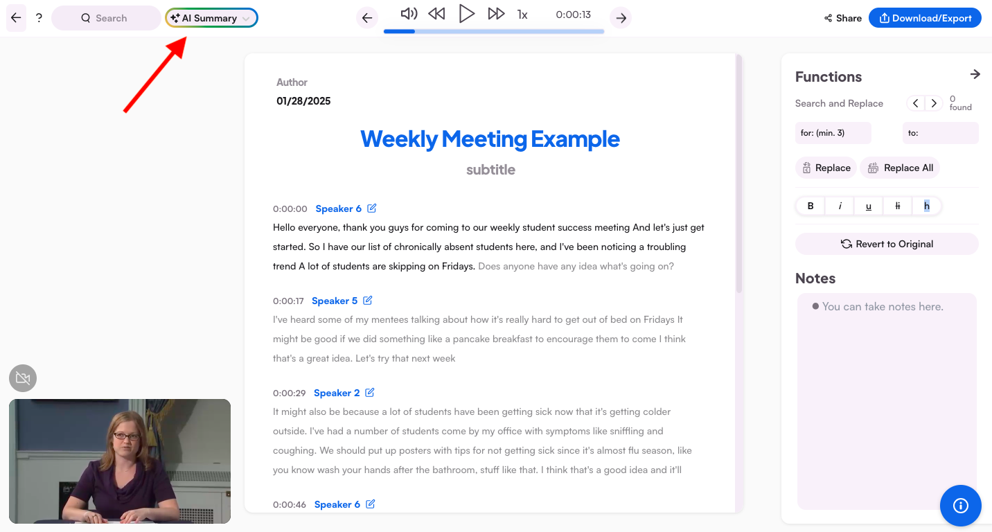 How to summarize YouTube videos with Maestra's AI transcription software.